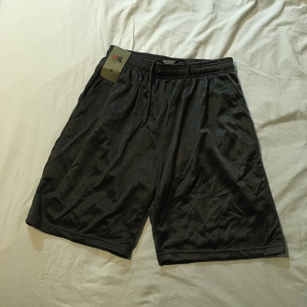 Grey Basketball training Mesh shorts with pockets